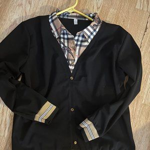 Plaid 2 in 1 sweater